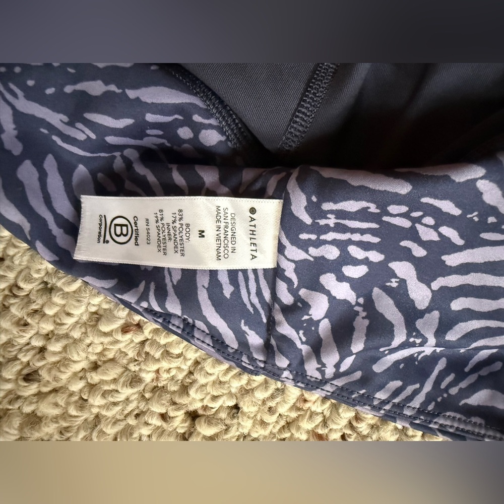 Athleta Purple Ace 13.5 Printed Stretchy Polyester Tennis Skort Plus Size Medium - Picture 5 of 6